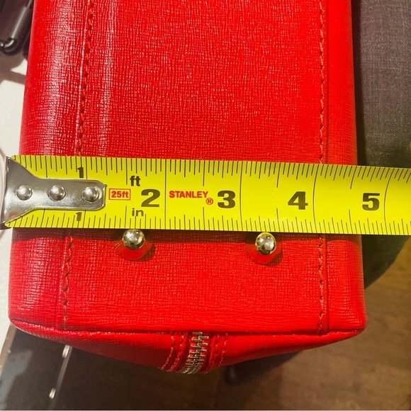 HANDBAG Satchel Leather Made in  Italy Main Compartment and Inside Zipper Pocket - Picture 11 of 11